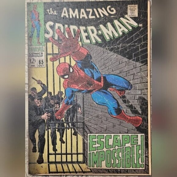 4-Piece Marvel Spider-Man Comic Cover Canvas Wall Art Set 12x12 Superhero Décor - Picture 14 of 15